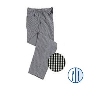 Chef Trousers Black and White Check